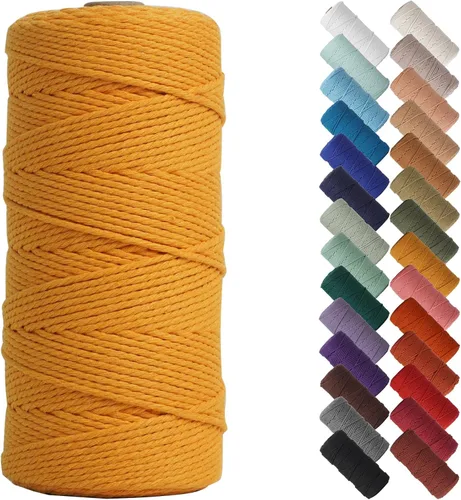 Vista 18 de NOANTA - Cuerda de macramé color verde aguacate, 2 mm x 220 yardas, cuerda de algodón colorido para colgar en la pared, ganchos de plantas
