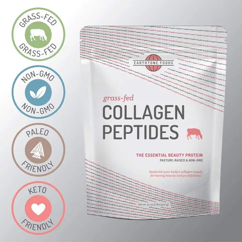 Vista 5 de Colágeno Earthtone. Péptidos 16 onzas. Proteína de carne de res sin transgénicos, 1