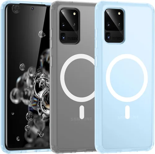 Vista 34 de TIANNIUKE Funda magnética para Samsung Galaxy S21 Ultra, translúcida mate antihuellas, compatible con MagSafe, ajuste delgado, a prueba de golpes