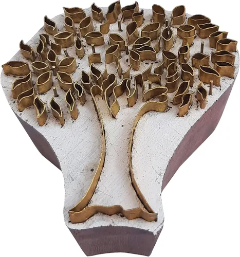 Vista 10 de Royal Kraft Sellos de madera de latón para impresión en bloques en arcilla, cerámica, tela BHGtag009