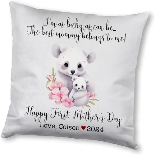Vista 11 de Koala Design for Mother's Day, First Mother's Day Custom Pillowcase, Personalized Mother's Day Pillowcase, Gift for Mom, Home Decor Koala 8