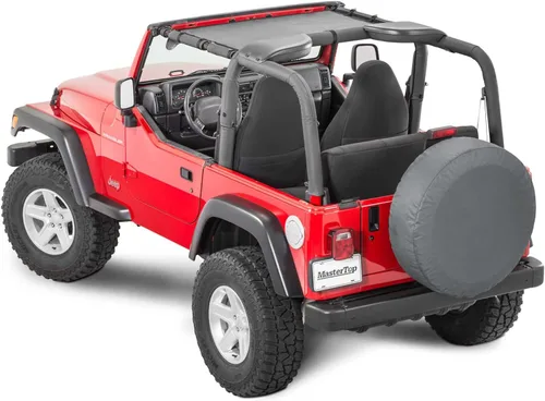 Vista 11 de MasterTop Parasol de Malla Tipo Bikini – Se adapta a Jeep Wrangler YJ 1987-1995 – Jeep YJ Bikini Top Jeep YJ Parasol Jeep YJ Parte Superior de Malla