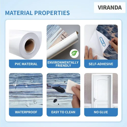 Vista 4 de Calcomanías 3D para puerta, murales para despegar y pegar, papel tapiz de caballo, calcomanías autoadhesivas extraíbles de PVC, impermeable, póster