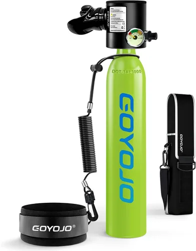 Vista 18 de GOYOJO Mini tanque de buceo de 1L con máscara – Tanque de aire de buceo portátil certificado DOT, presión máxima de 3000 PSI, botella pony