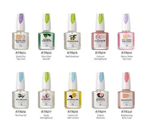 Vista 6 de Ruby Kisses Tratamiento de uñas, fortalecedor de uñas de ajo, crecimiento y reparación de uñas, esmalte fortalecedor para uñas delgadas dañadas