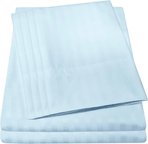 Vista 37 de Juego de sábanas de 4 piezas para camas individuales de 1500 hilos de microfibra de cepillado fino con bolsillo profundo - 1 funda de almohada