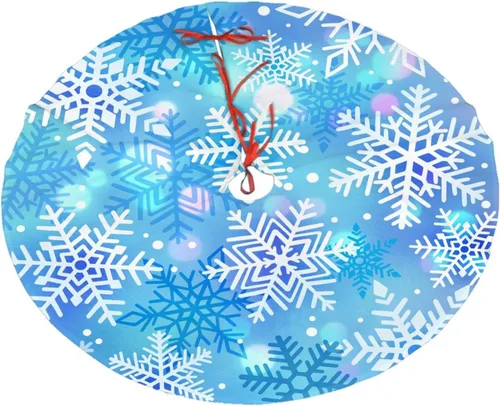 Vista 12 de Falda de árbol de Navidad con estrellas de mar de 36 pulgadas para Navidad, vacaciones, Año Nuevo, decoración de árbol circular