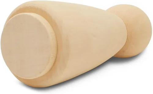 Vista 5 de Muñecas grandes de madera de 5-12 pulgadas, con forma de mamáángel, paquete de 5 muñecas de madera sin terminar de abedul para pintar, por