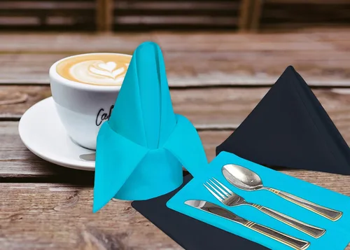 Vista 5 de Ruvanti Juego de 12 servilletas de tela, 18 x 18 pulgadas, lavables, suaves, duraderas, absorbentes, de mezcla de algodón, para hotel, almuerzo