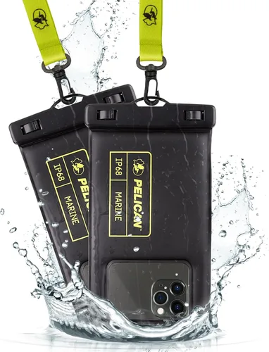 Vista 15 de Pelican Marine Series - Bolsa flotante impermeable para teléfono (tamaño regular) - Compatibilidad universal, verde oliva