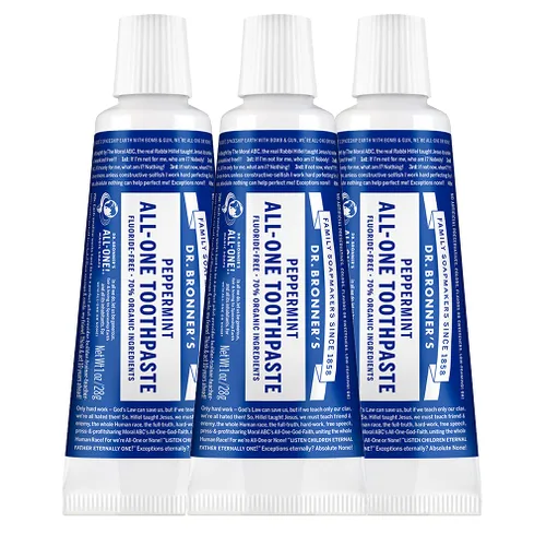 Vista 9 de Dr. Bronner's - Pasta de dientes All-One (anís, 5 onzas, 1 paquete) - 70% ingredientes orgánicos, naturales y efectivos, sin flúor, sin SLS, ayuda a