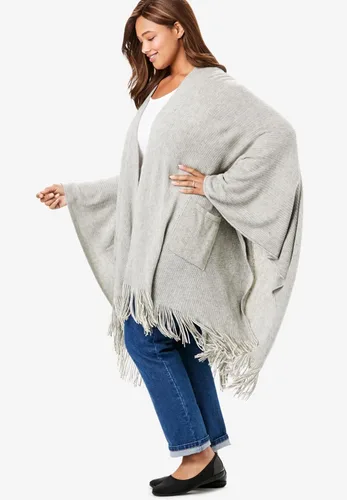 Vista 3 de Woman Within Capa con flecos de talla grande
