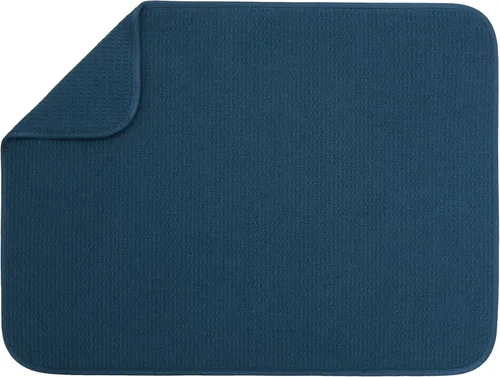 Vista 18 de S&T INC. Tapete de microfibra para secado de platos, reversible y absorbente para cocina, de 16 x 18 pulgadas, color negro