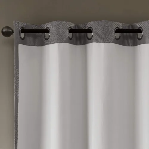 Vista 4 de Sun Smart Bentley - Cortinas opacas para ventana, jacquard de punto Ogee, decoración de sala de estar, aislamiento térmico, bloqueo de luz