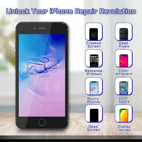 Vista 4 de Para iPhone 8 Plus Reemplazo de pantalla Botón de inicio Negro 5.5 "3D Touch LCD Digitalizador Pantalla Auricular Montaje Completo Cámara Frontal