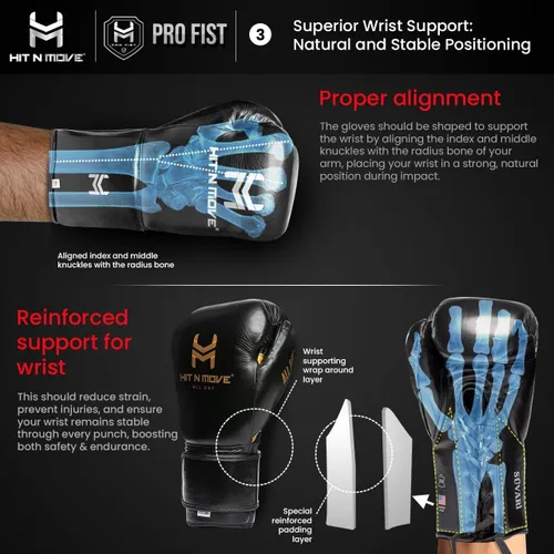 Vista 8 de HIT N MOVE All Day Plus - Guantes de boxeo con peso para hombre, equipo de boxeo, guantes de entrenamiento de bolsa pesada para boxeo