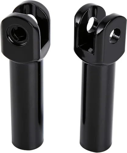 Vista 3 de Soporte para estribera de pasajero de 3-9/10 pulgadas, soportes para clavijas para Harley Softail 2000-2021, negro brillante