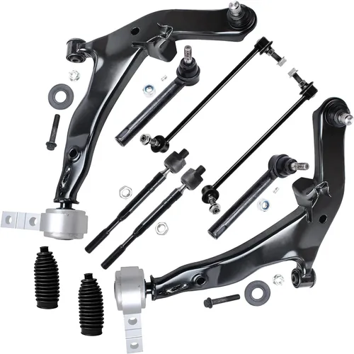 Vista 220 de Detroit Axle - Kit de suspensión frontal de 10 piezas para Chevy Trailblazer EXT GMC Envoy XL XUV Buick Rainier Isuzu Ascender Olds Bravada, brazos