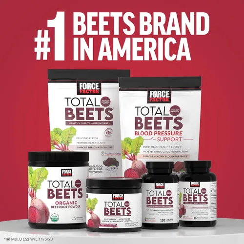 Vista 10 de Force Factor Total Beets - Cápsulas de raíz de remolacha para apoyar la presión arterial, 1800 mg de raíz de remolacha orgánica suplemento