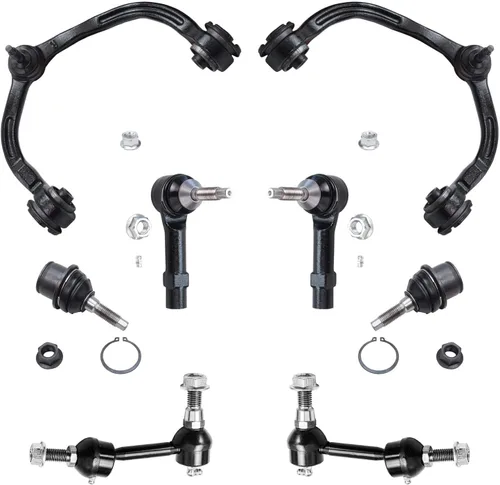 Vista 329 de Detroit Axle - Kit de brazos de control delanteros de 8 piezas para Toyota Sienna 2004-2010, 2 brazos de control inferiores con rótulas, 4 barras