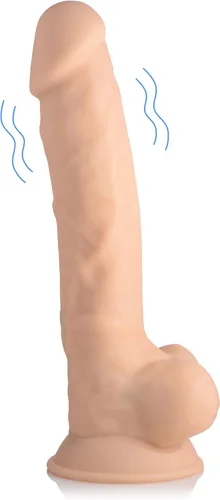 Vista 6 de Consolador vibrador de silicona hipoalergénica Silexpan de 9 pulgadas - Oscuro