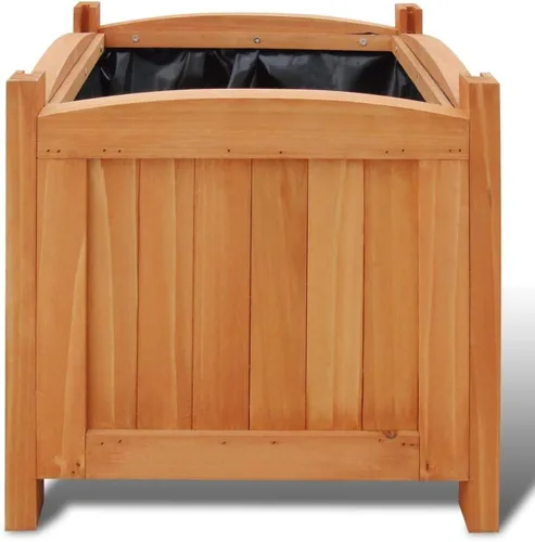 Vista 3 de Camas elevadas de jardín, con forro de poliéster, gran capacidad, camas de madera para plantar, camas de jardín para plantas, hierbas, verduras, 4