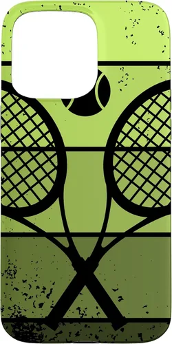 Vista 10 de Raqueta de jugador de tenis con cancha de pelota de tenis Vintage Retro Case para iPhone 17