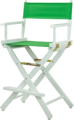 Vista 180 de Casual Home - Silla de director de 18 in, marco negro, lona negra, altura clásica