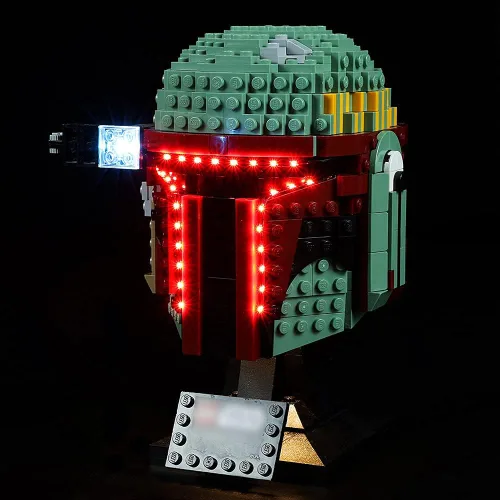 Vista 9 de Kyglaring Kit de luces LED para Lego 75277 Star Wars Boba Fett casco de exhibición (el modelo no incluido) (versión estándar)
