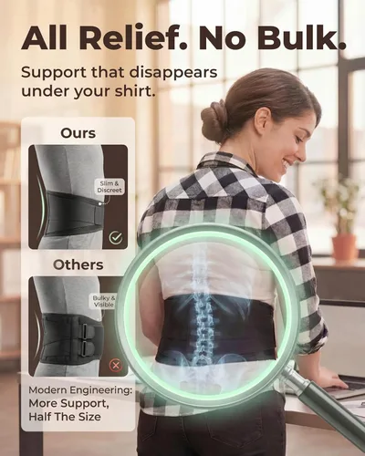 Vista 6 de Sparthos - Soporte de espalda para aliviar el dolor de espalda baja - Alivio inmediato de ciática, hernia de disco, escoliosis - Transpirable +