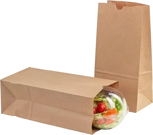 Vista 18 de Restaurantware Bag Tek - Bolsas de papel de 2 libras, 100 bolsas de almuerzo desechables, pequeñas para almuerzos, sándwiches y aperitivos, bolsas