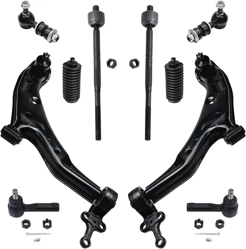Vista 563 de Detroit Axle - Kit de suspensión delantera de 10 piezas para Hyundai Accent 2006-2011, 2 brazos de control inferiores, 4 barras de acoplamiento