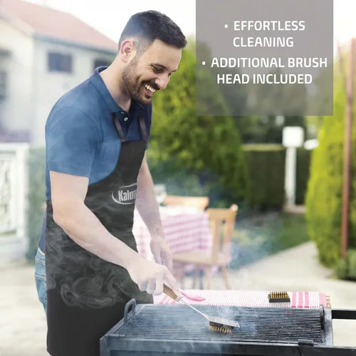 Vista 6 de Kaluns Accesorios para Barbacoa, Regalos para Papá para Navidad, Regalos para Barbacoa, Juego de Herramientas para Barbacoa de Acero Inoxidable