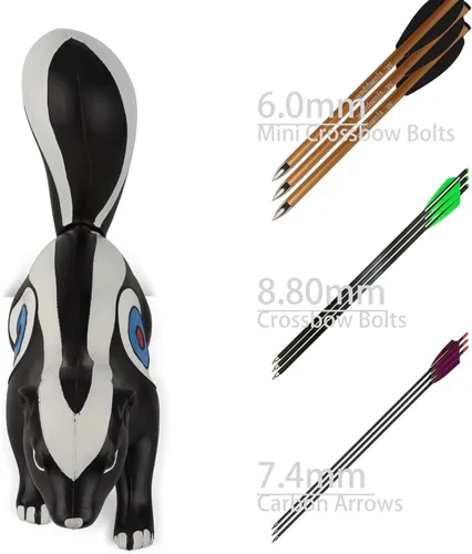 Vista 6 de Tiro con arco objetivos 3D Skunk dos núcleos laterales Shooter Animal para práctica de objetivos en interiores y exteriores