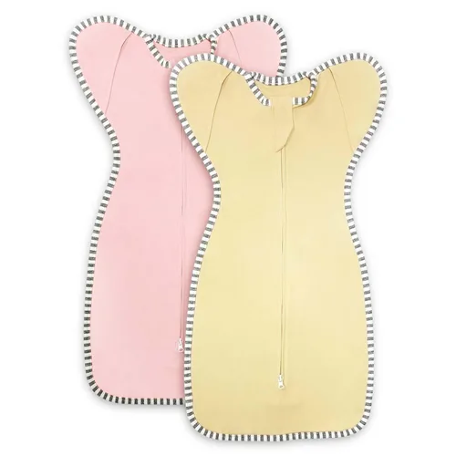 Vista 9 de Transition Swaddle - Saco de dormir para bebé de 0 a 9 meses con brazos hacia arriba, cremallera de 2 vías, 100% algodón, brazos adentro y fuera