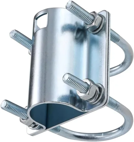 Vista 2 de Soporte en U de uso exclusivo para Starlink Dishy Pipe Adapter Rv Ladder Mount, soporte de abrazadera de acero resistente, mástil de techo a tubo a