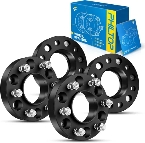Vista 67 de PHILTOP 4x100 1.25" Espaciadores de rueda para Yaris, 2 piezas de espaciadores de rueda centrados en buje con 54.1mm de diámetro interior del buje