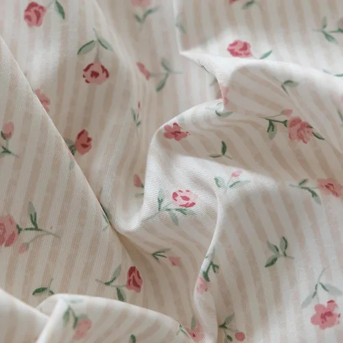 Vista 230 de mixinni Juego de funda de edredón de algodón floral para niñas y adolescentes, con lazos de cremallera, fácil cuidado, ultra suave y transpirable