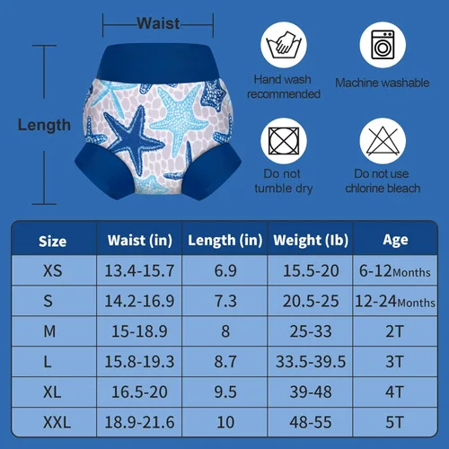 Vista 84 de BIG ELEPHANT Pañales de natación para bebé, 3 piezas, reutilizables, ajustables, lavables, impermeables, para niños y niñas, de 6 meses a 5 años