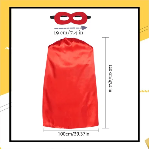 Vista 2 de Capas y máscaras de superhéroe para adultos, disfraz de superhéroe para fiesta de vampiro de Halloween