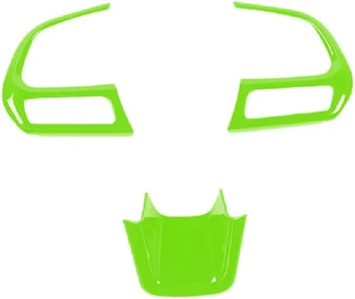 Vista 14 de 3 unidades de accesorios interiores para tapa de volante de coche para Jeep Renegade 2015-2023 para Jeep Compass 2017-2020 (negro)