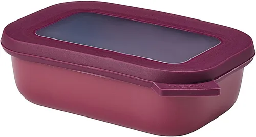 Vista 11 de Mepal Cirqula - Recipiente circular rectangular para almacenar y servir alimentos de 67.6 fl oz / 68 onzas con tapas transparentes, perfecto