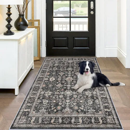 Vista 53 de Alfombra de pasillo lavable de 2 x 3: alfombras antideslizantes con parte trasera de goma, alfombra de cocina suave, alfombra pasillo estilo granja