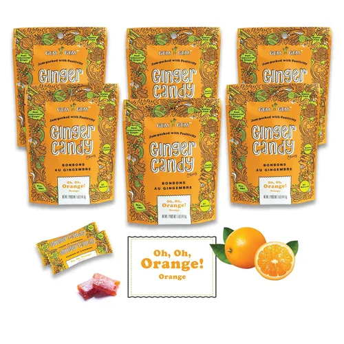 Vista 28 de Gem Gem Caramelos de jengibre masticables de sabor a limón, muestras de degustación de 1.25 oz