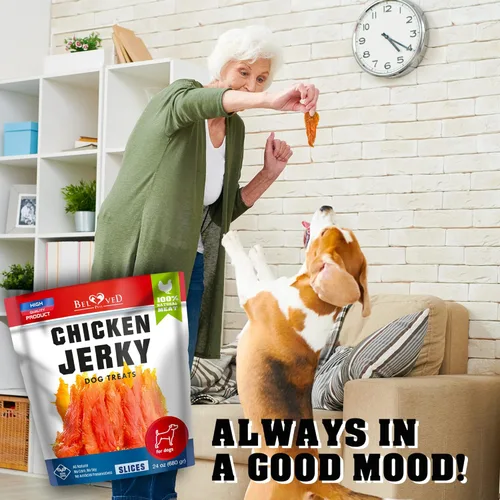 Vista 7 de Beloved Pets - Golosinas para perros de pollo cecina 1.5 lb – Comida para perros y golosinas masticables de alto contenido en proteínas para razas