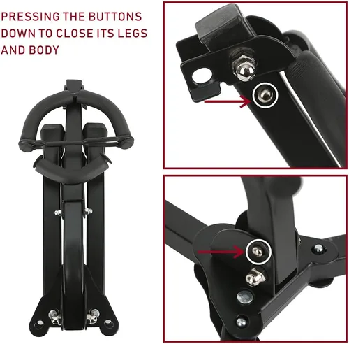 Vista 4 de RHYTHM Soporte plegable para saxofón, soporte para saxofón alto/tenor, soporte ajustable para saxofón portátil