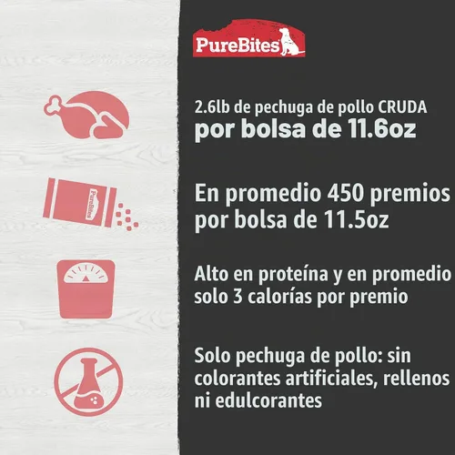 Vista 6 de Purebites Pechuga de Pollo para Perros, 1.4 Oz / 40 G - Tamaño de Entrada