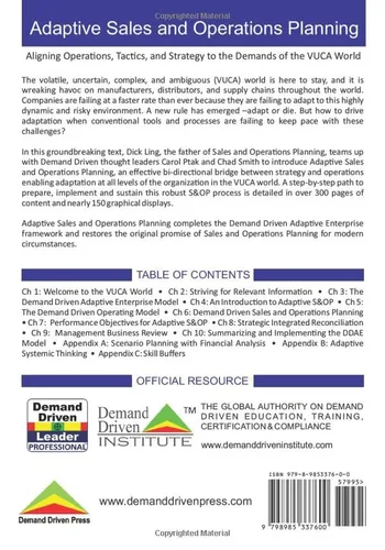 Vista 2 de Adaptive Sales and Operations Planning Aligning Operations, Tactics, and Strategy to the Demands of the VUCA World