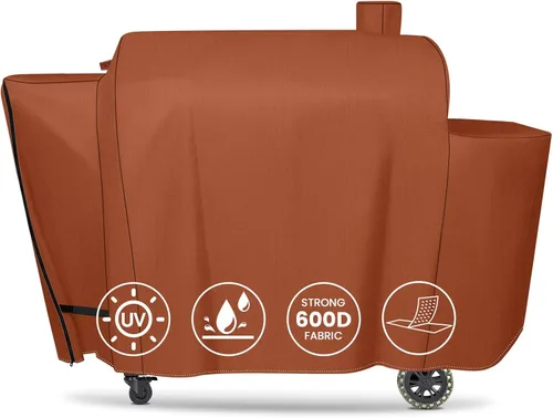 Vista 16 de QuliMetal Funda para ahumador eléctrico Pit Boss Serie 3 – Cubierta para parrillas Pit Boss PBV3G1 Ahumador vertical 600D resistente al agua