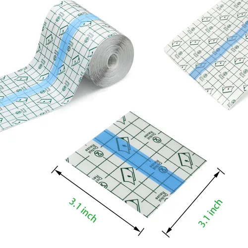 Vista 36 de Rollo de vendaje para cuidado posterior de tatuajes de 2 pulgadas x 10 yardas, película transparente impermeable para curación inicial de tatuajes